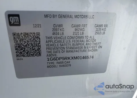 2021 Cadillac Ct5 Sport from USA, damaged, VIN 1G6DP5RKXM0146574